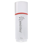 Флеш-диск 4 GB, SMARTBUY Crown, USB 2.0, белый, SB4GBCRW-W. 512770
