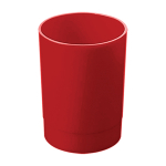Подставка-стакан СТАММ "Лидер", пластиковая, круглая, красная.ПС-30506,351596