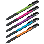 Ручка шариковая Berlingo "Color Zone stick" синяя, 0,7мм, прорезиненный корпус ассорти. CBp_70950,285411