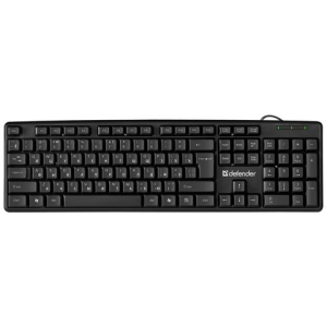 Клавиатура проводная DEFENDER Element HB-520, USB, 104 клавиши + 3 дополнительные клавиши, черная, 45522. 511790 ― Кнопкару. Саранск