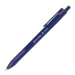 Ручка шариковая масляная автоматическая BRAUBERG "Trios", СИНЯЯ, корпус синий, узел 0,7 мм, линия письма 0,35 мм. 142822 
