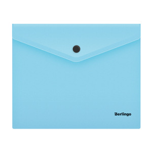 Папка-конверт на кнопке Berlingo "Instinct" А5+, 180мкм, аквамарин. OBk_05510,300422 ― Кнопкару. Саранск