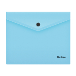 Папка-конверт на кнопке Berlingo "Instinct" А5+, 180мкм, аквамарин. OBk_05510,300422