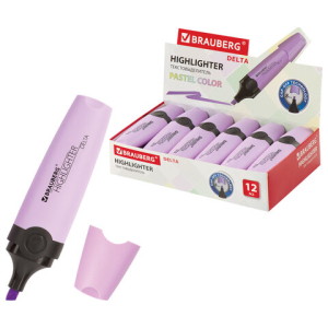 Текстовыделитель BRAUBERG "DELTA PASTEL", ЛАВАНДОВЫЙ, линия 1-5 мм, 151733 ― Кнопкару. Саранск