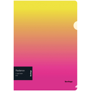 Папка-уголок Berlingo "Radiance", А4, 200мкм, желтый/розовый градиент. LFp_A4001,299393 ― Кнопкару. Саранск