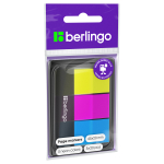 Флажки-закладки Berlingo, 45*20мм, 20л*3 неоновых цвета, в диспенсере. LSz_45201, 155292