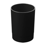 Подставка-стакан СТАММ "Лидер", пластиковая, круглая, черная.ПС-30503,351593