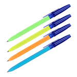 Ручка шариковая СТАММ "Оптима" синяя, 0,7мм, корпус neon, ассорти.РО10,083873