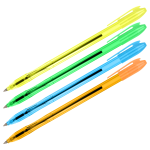Ручка шариковая СТАММ "VeGa. Neon Crystal" синяя, 0,7мм, ассорти. РШ102,324128 ― Кнопкару. Саранск
