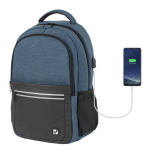 Рюкзак BRAUBERG URBAN универсальный, с отделением для ноутбука, USB-порт, Denver, синий, 46х30х16 см. 229893 