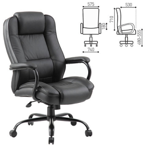 Кресло офисное BRABIX PREMIUM "Heavy Duty HD-002", усиленное, НАГРУЗКА до 200 кг, экокожа, 531829 ― Кнопкару. Саранск