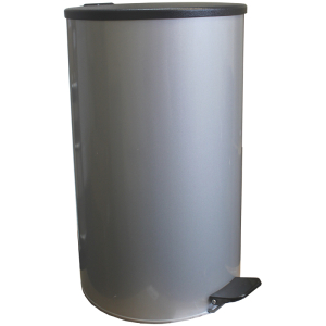 Ведро-контейнер для мусора (урна) Титан, 40л, с педалью, круглое, металл, серый металлик. 268445 ― Кнопкару. Саранск