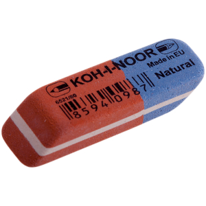 Ластик Koh-I-Noor "Blue Star" 80, скошенный, комбинированный, натуральный каучук, 41*14*8мм.001453 ― Кнопкару. Саранск