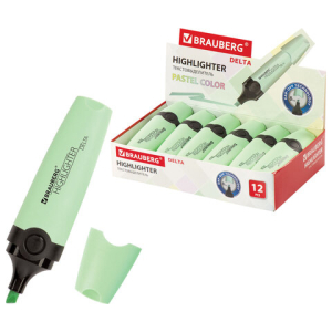 Текстовыделитель BRAUBERG "DELTA PASTEL", МЯТА, линия 1-5 мм. 151730 ― Кнопкару. Саранск