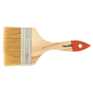 Кисть плоская 100 мм, натуральная щетина, деревянная ручка, для масляных краскок, лаков, SPARTA, 824455. 670566 ― Кнопкару. Саранск