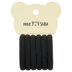 Резинки для волос MESHU "Essence", черные, 6шт., европодвес. MS_60526, 369171