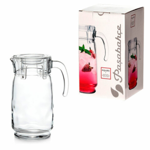 Кувшин прозрачный с крышкой, объем 1650 мл, стекло, PASABAHCE "АКВАТИК", фирменная подарочная упаковка, 43324. 700578 ― Кнопкару. Саранск