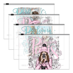 Zip-пакет пластиковый ErichKrause Dreamy Girls, A4, ассорти.54925