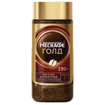 Кофе молотый в растворимом NESCAFE "Gold" 190 г, стеклянная банка, сублимированный, 12135508. 620013