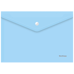Папка-конверт на кнопке Berlingo "Starlight" А4, 180мкм, прозрачная голубая, индив. ШК. AKk_04110,268383