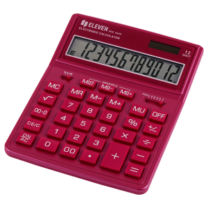 Калькулятор настольный Eleven SDC-444X-PK, 12 разрядов, двойное питание, 155*204*33мм, розовый.339206 ― Кнопкару. Саранск