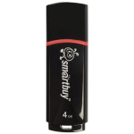 Флеш-диск 4 GB, SMARTBUY Crown, USB 2.0, черный, SB4GBCRW-K. 512763