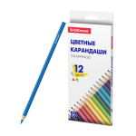 Цветные карандаши шестигранные ErichKrause Basic 12 цветов.50529