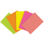 Бумага цветная OfficeSpace neon mix А4, 80г/м2, 100л. (5 цветов).245192