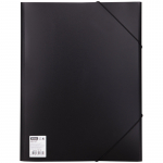 Папка на резинке OfficeSpace А4, 500мкм, пластик, черная. FE1_326, 158513