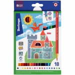 Карандаши цветные Berlingo "SuperSoft. Замки", 18цв., заточен., картон, европодвес. SS00118, 297231