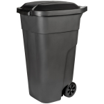 Бак для мусора уличный PlastTeam, с крышкой, на колесах, 110л. Арт. PT9957