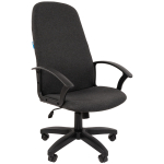 Кресло руководителя Helmi HL-E79 "Elegant" LT, ткань, серая, механизм качания. 319913