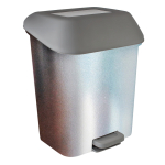 Ведро-контейнер для мусора (урна) Spin&Clean "Decor", 15л, с педалью, прямоугольное, металл.покрытие. Арт. SV4160МТЛ