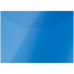Папка-конверт на кнопке OfficeSpace А4, 150мкм, пластик, синяя. Fmk12-5 / 220897, 162530 ― Кнопкару. Саранск