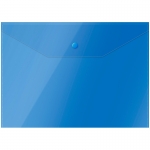 Папка-конверт на кнопке OfficeSpace А4, 150мкм, пластик, синяя. Fmk12-5 / 220897, 162530