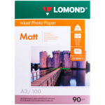 Фотобумага А3 для стр. принтеров Lomond, 90г/м2 (100л) мат.одн. Арт.0102011