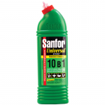Чистящее средство для сантехники Sanfor "Universal 10в1. Лимонная свежесть", гель с хлором, 1л. 8894
