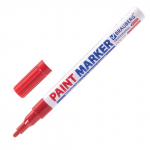 Маркер-краска лаковый (paint marker) 2 мм, КРАСНЫЙ, НИТРО-ОСНОВА, алюминиевый корпус, BRAUBERG PROFESSIONAL PLUS. 151440 