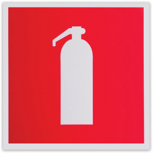 Знак пожарной безопасности "Огнетушитель", 200х200 мм, самоклейка, фотолюминесцентный, F 04. 610579 ― Кнопкару. Саранск