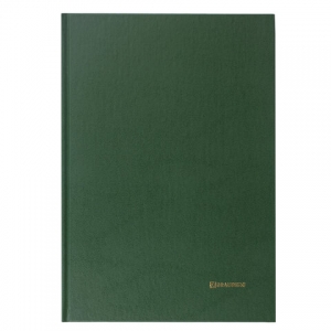 Книга учета 96 л., клетка, твердая, бумвинил, блок офсет, А4 (200х290 мм), BRAUBERG, зеленая, 130222  ― Кнопкару. Саранск