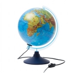 Глобус физико-политический Globen, 25см, с подсветкой на круглой подставке. Ке012500191