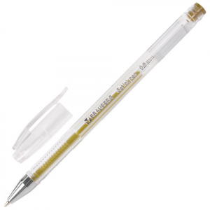 Ручка гелевая золото 0,5мм BRAUBERG "Jet" Арт. 142160 ― Кнопкару. Саранск