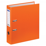 Папка-регистратор OfficeSpace, 70мм, бумвинил, с карманом на корешке, оранжевая. 270119