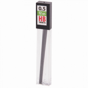 Грифели запасные 0,5 мм, HB, STAFF "EVERYDAY" MPL-876, КОМПЛЕКТ 12 шт. 180876 ― Кнопкару. Саранск