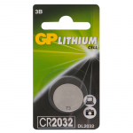 Батарейка GP CR2032 (DL2032) литиевая BC1. GP CR2032-7CR1/CR2032-2CRU1/17040