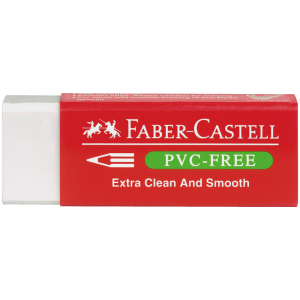 Ластик Faber-Castell "PVC-free", прямоугольный, картонный футляр, в пленке, 63*22*11мм. 189520,286083 ― Кнопкару. Саранск