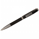 Ручка подарочная шариковая поворот. синяя 1мм, цвет корпуса - черный/серебро Delucci "Vivo". Арт.CPs_11629