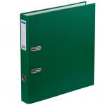 Папка-регистратор OfficeSpace, 50мм, бумвинил, с карманом на корешке, зеленая. 162571