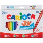 Фломастеры Carioca "Joy", 24цв., смываемые, картон, европодвес. 40615