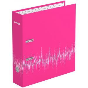 Папка-регистратор 70 мм, ламинированная, неон розовая Berlingo "Neon". Арт. AMl70813 ― Кнопкару. Саранск
